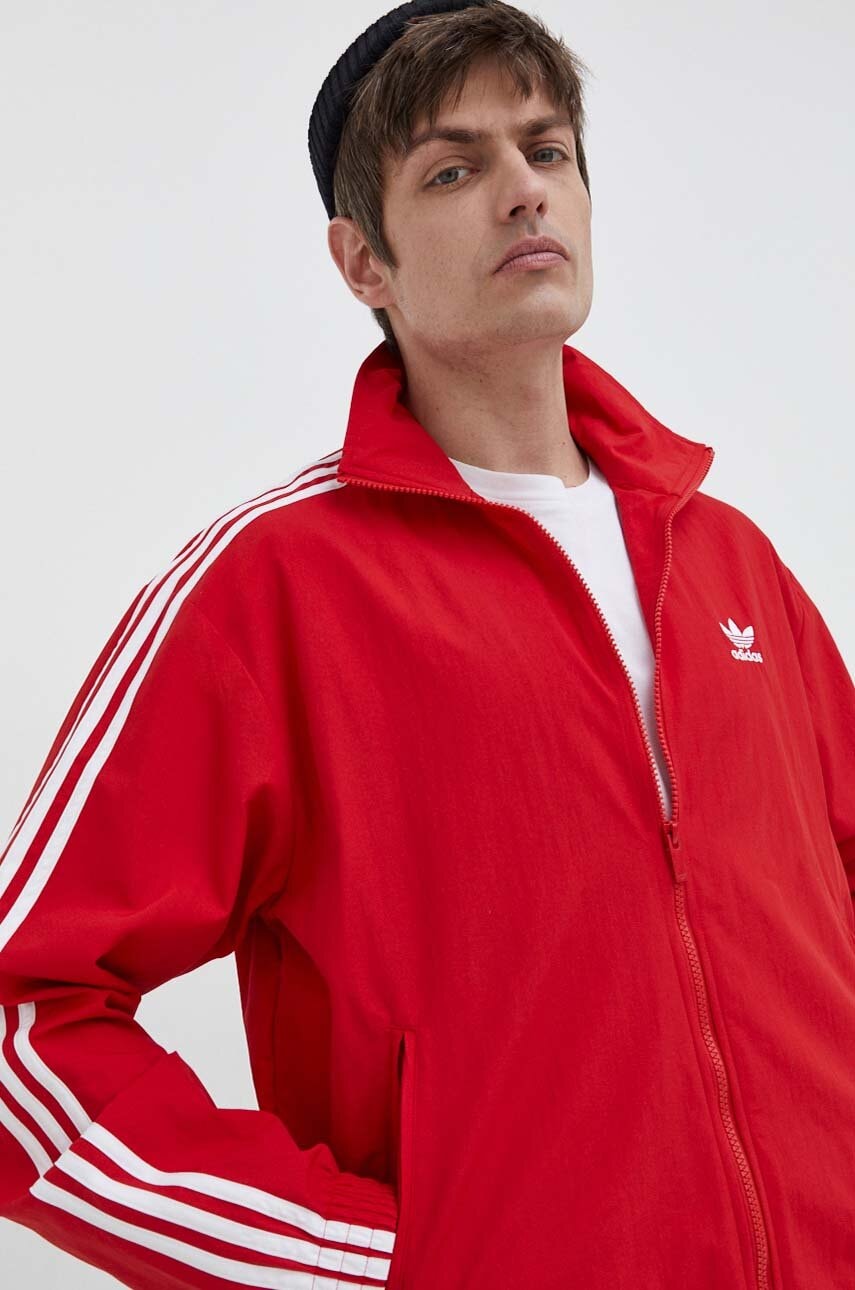 Μπλούζα adidas Originals Adicolor Woven Firebird Track Top χρώμα: κόκκινο, IT2495