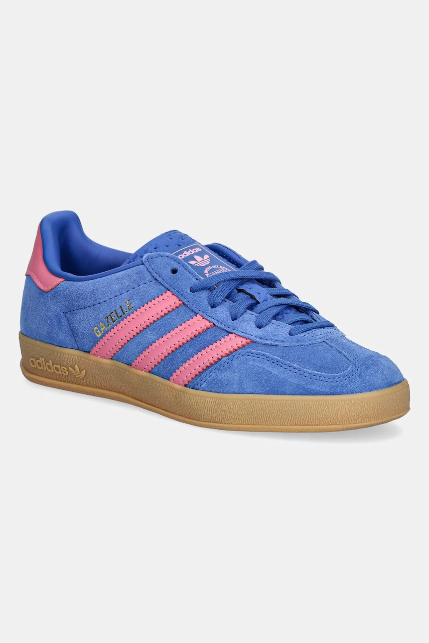 Σουέτ αθλητικά παπούτσια adidas Originals Gazelle Indoor χρώμα: μπλε, JS4144