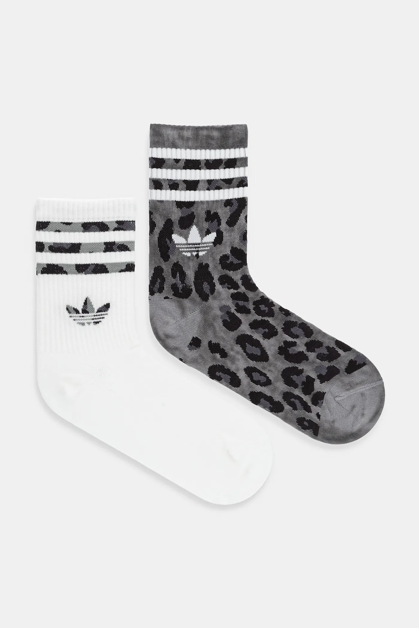 Κάλτσες adidas Originals Leo Crew S 2-pack χρώμα: άσπρο, JW8010