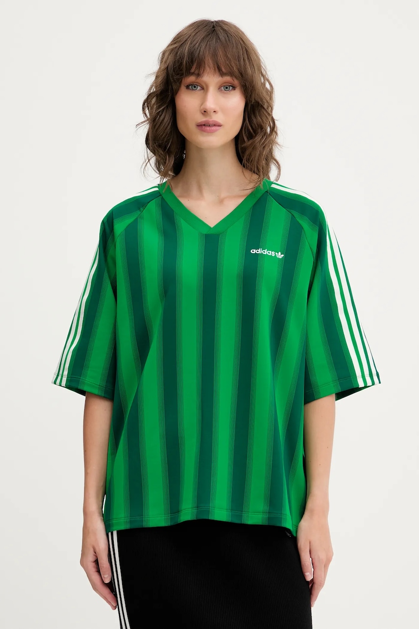 Μπλουζάκι adidas Originals Linear Tee χρώμα: πράσινο, JW6022