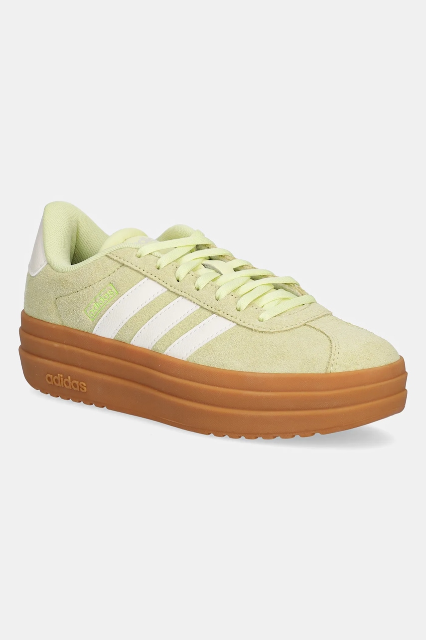 Σουέτ αθλητικά παπούτσια adidas VL Court Bold χρώμα: πράσινο, JI1784