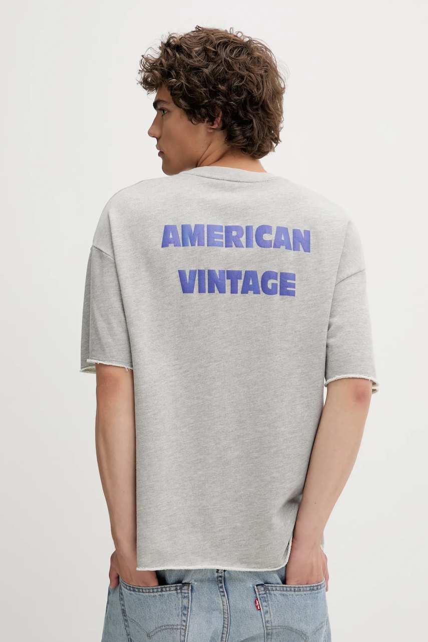 Μπλουζάκι American Vintage χρώμα: γκρι, MZOF02AE25