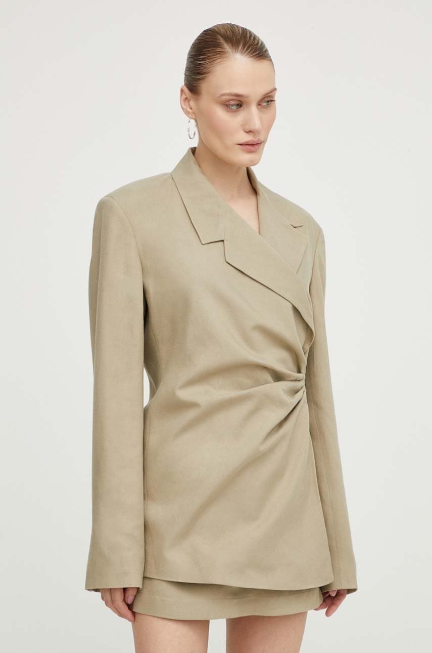 Blazer με μείγμα λινών Herskind χρώμα: μπεζ