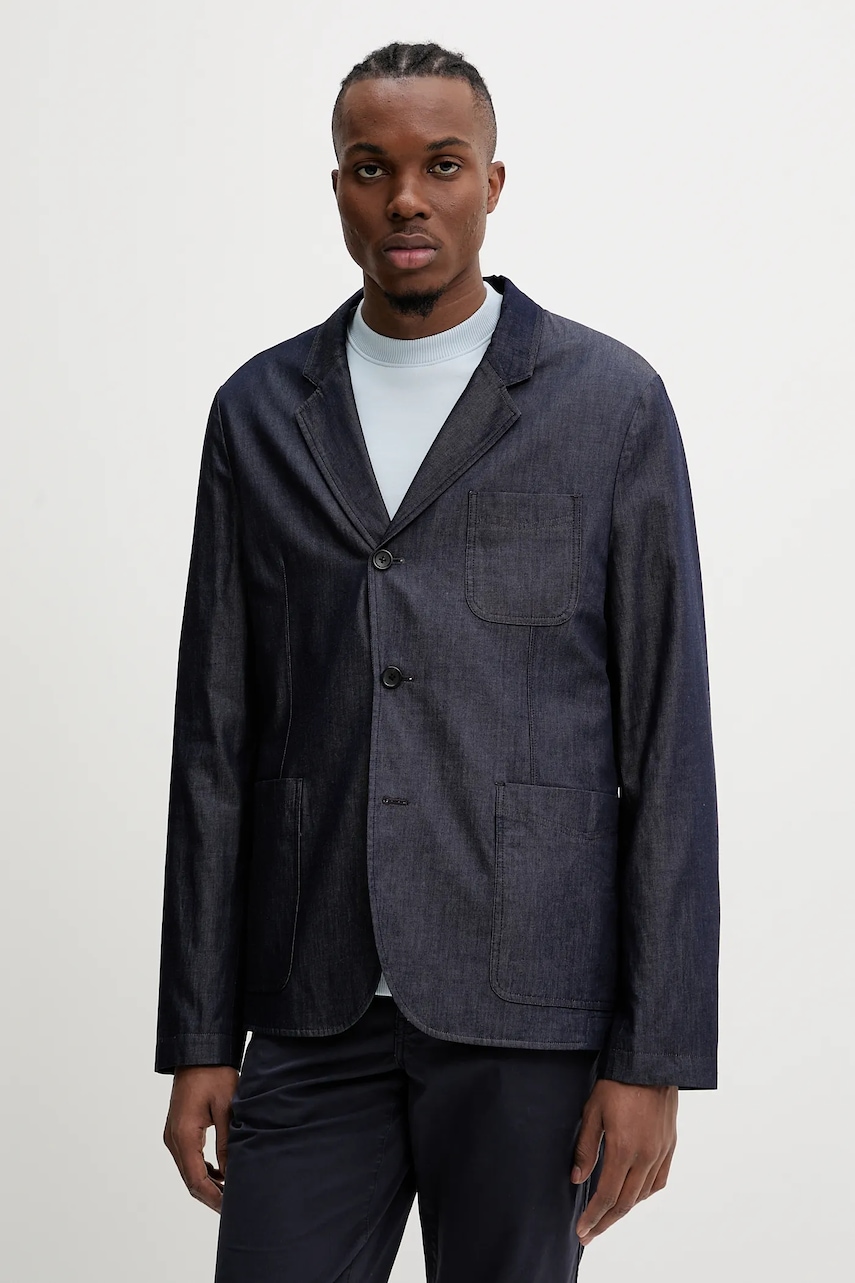 Βαμβακερό blazer PS Paul Smith χρώμα: ναυτικό μπλε, M2R.2344.P22337