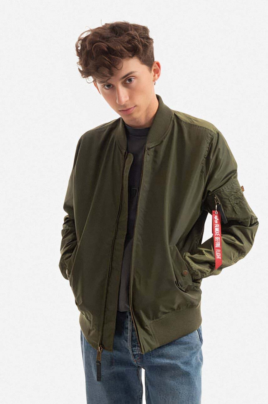 Μπουφάν bomber Alpha Industries Alpha Industries MA-1 191103 ανδρικό, χρώμα: πράσινο F30