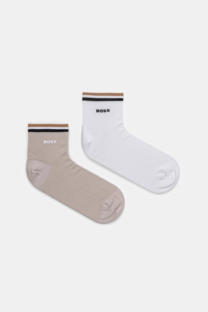 Κάλτσες BOSS 2-pack χρώμα: μπεζ