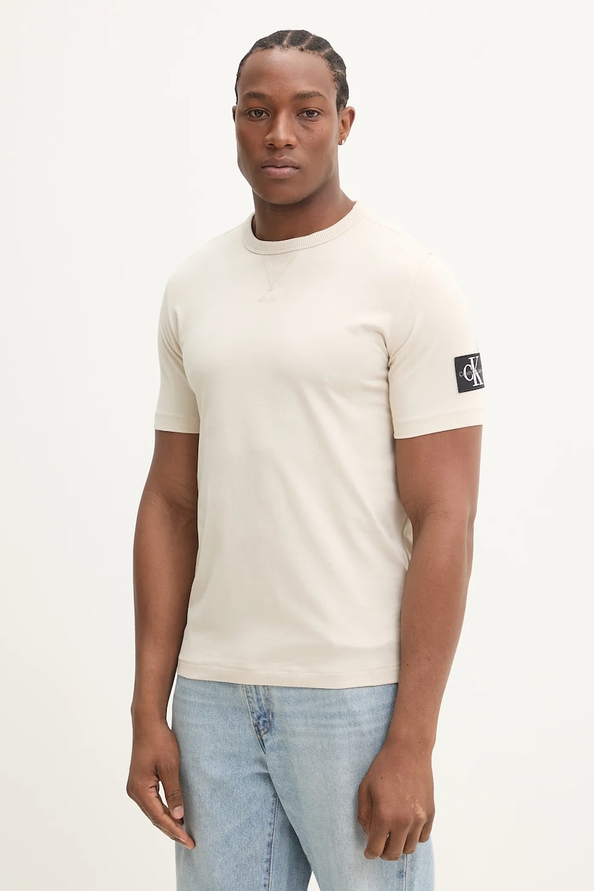 Βαμβακερό μπλουζάκι Calvin Klein Jeans ανδρικό, χρώμα: μπλε, J30J323484