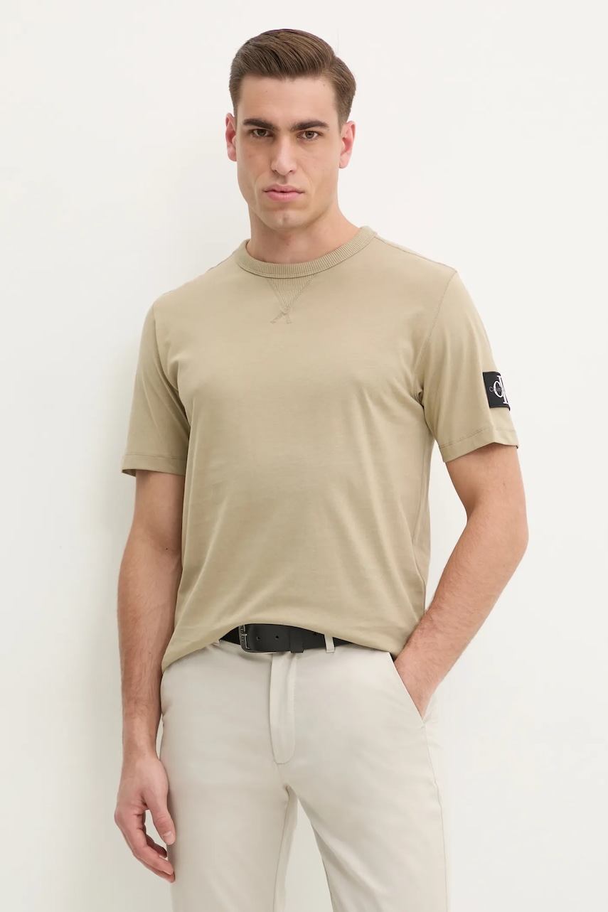 Βαμβακερό μπλουζάκι Calvin Klein Jeans ανδρικό, J30J323484