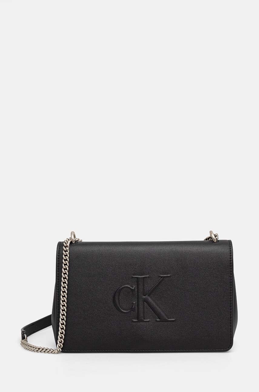 Τσάντα Calvin Klein Jeans χρώμα: μαύρο, K60K612727