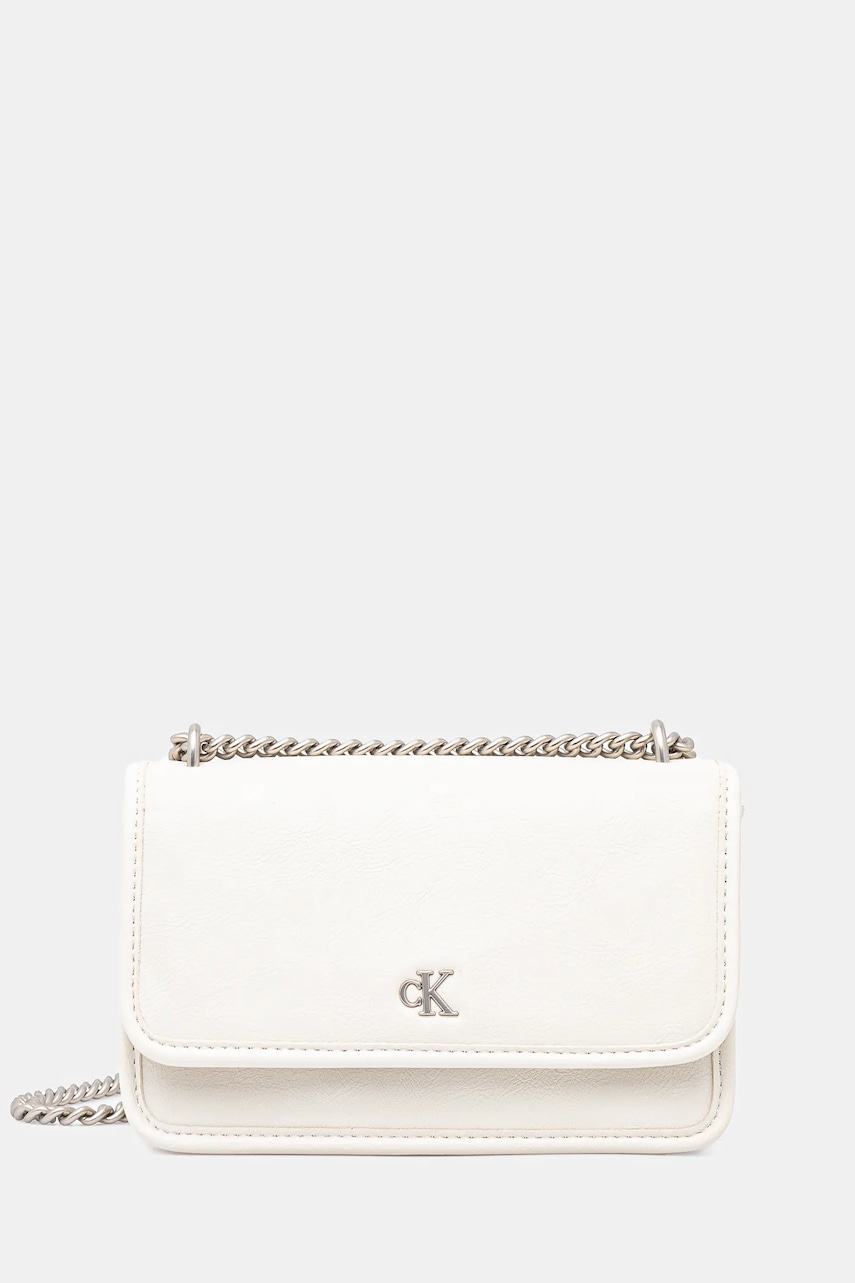 Τσάντα Calvin Klein Jeans χρώμα: μπεζ, LV04K3085G