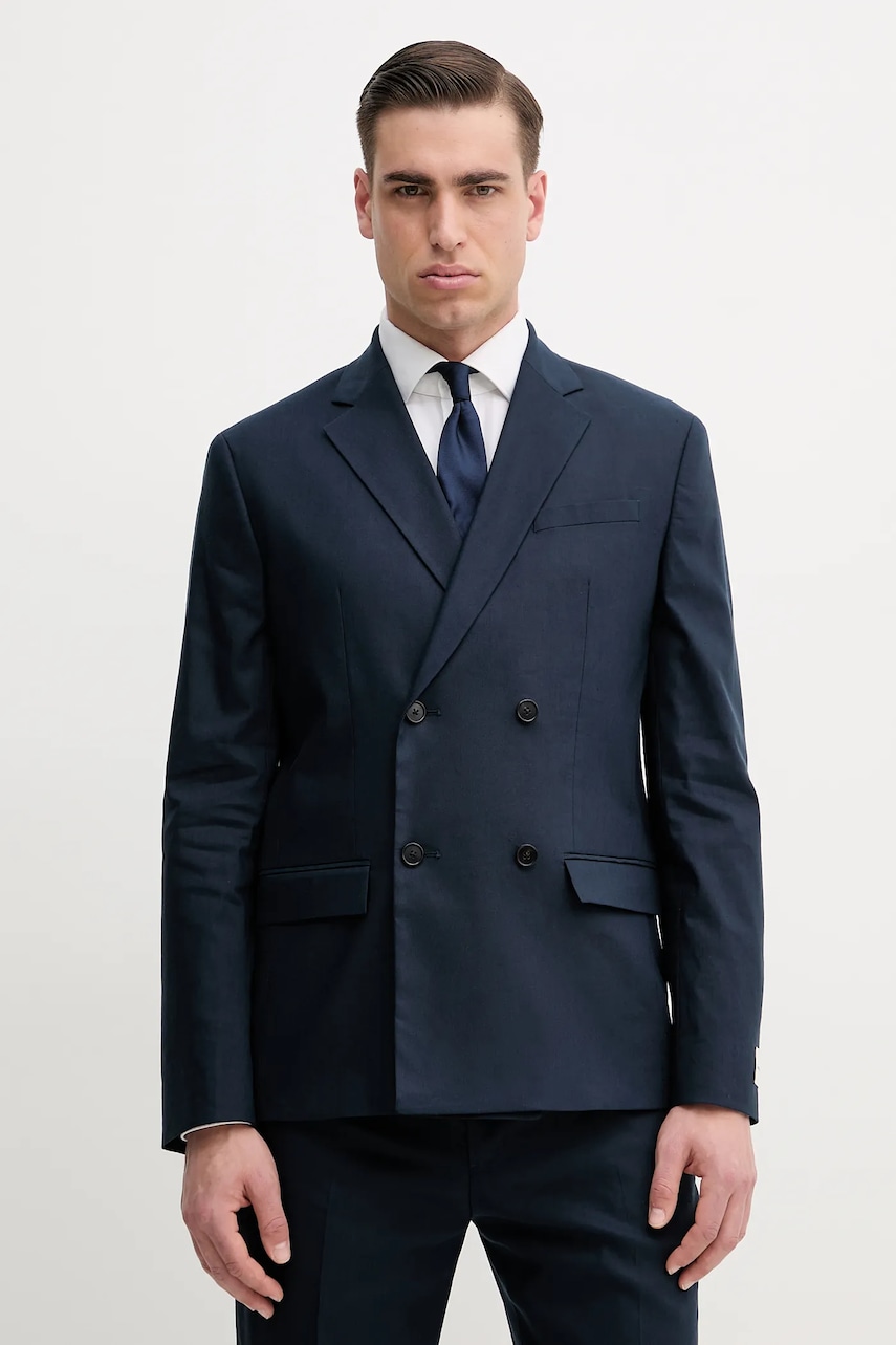 Σακάκι Calvin Klein χρώμα: ναυτικό μπλε, K10K114481