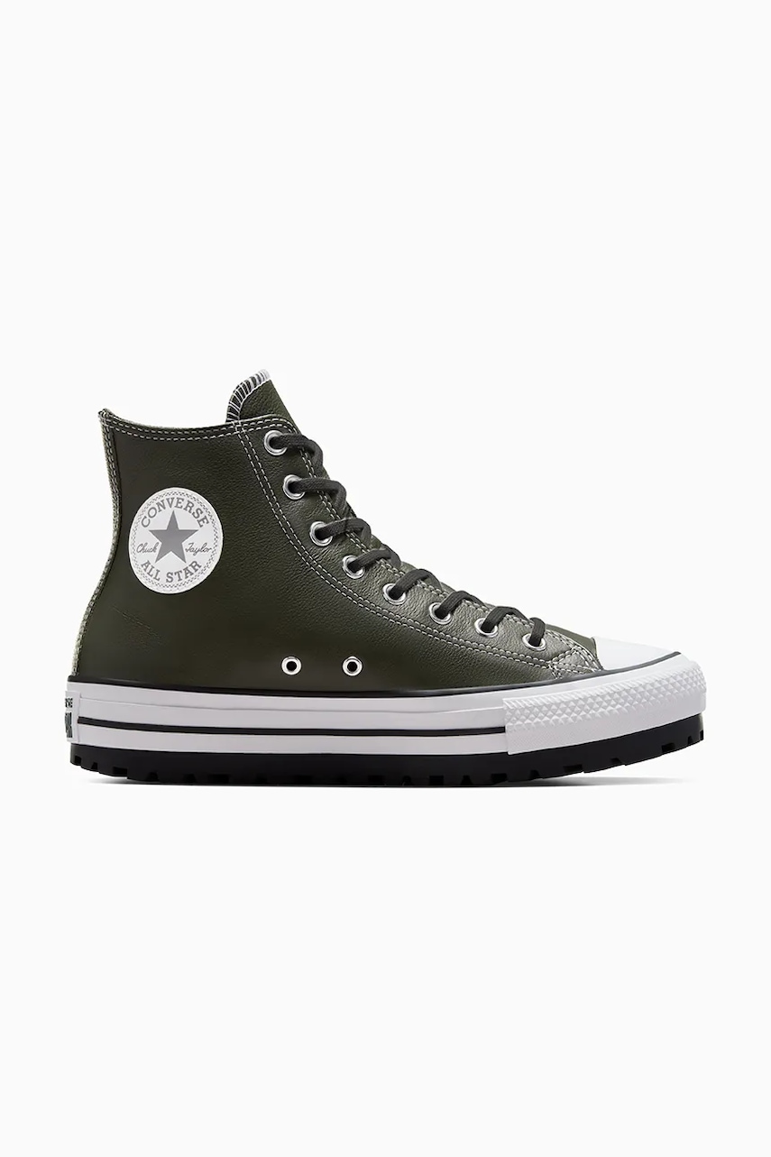 Δερμάτινα ελαφριά παπούτσια Converse Chuck Taylor All Star City Trek χρώμα: πράσινο, A09489C
