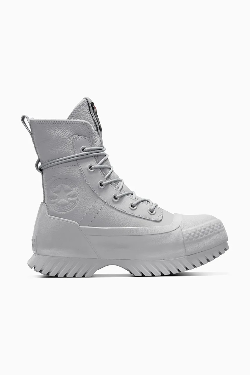 Δερμάτινα ελαφριά παπούτσια Converse Chuck Taylor All Star Lugged 2.0 CC χρώμα: γκρι, A12344C