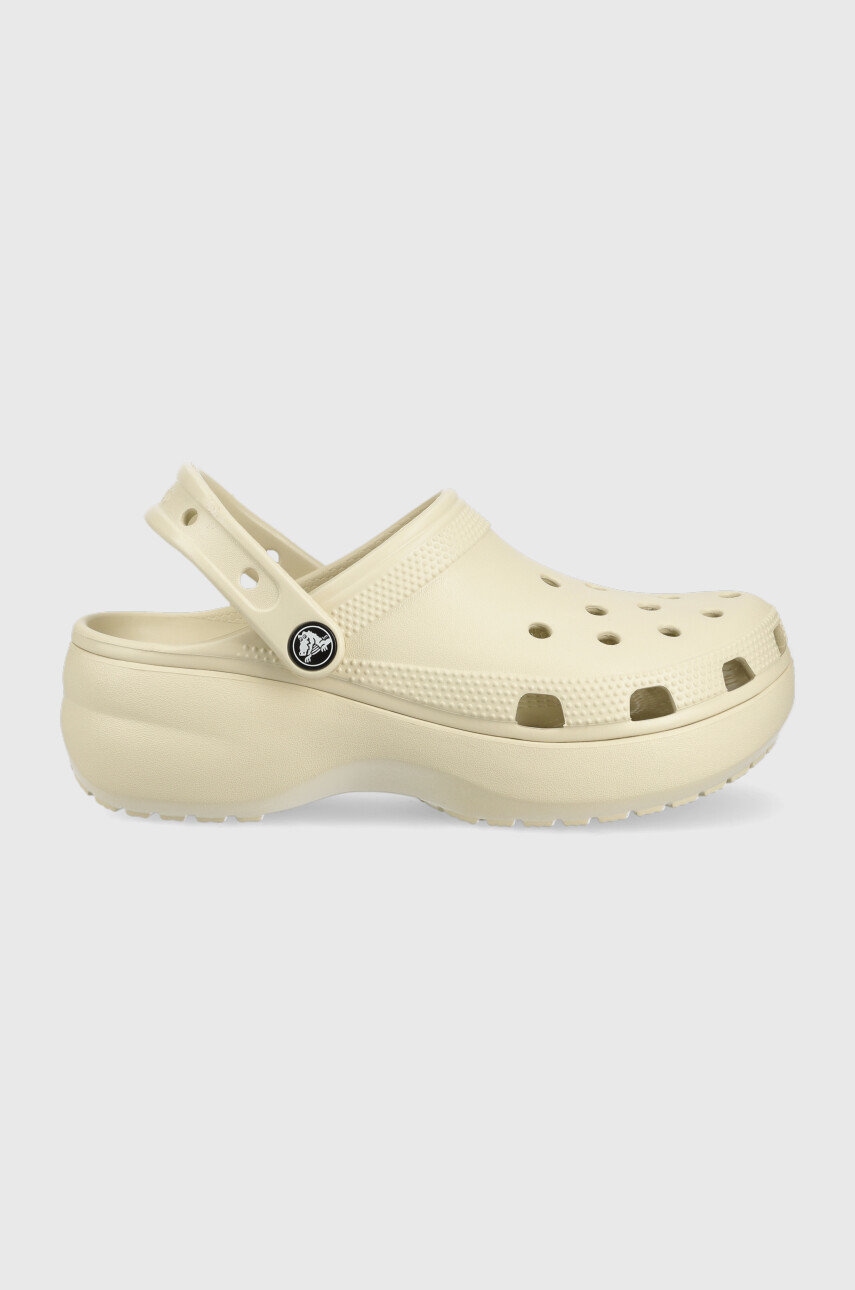 Παντόφλες Crocs NHL Pittsburgh Penguins Classic Platform Clog Classic Platform Clog W , χρώμα: μπεζ H-MVPSP15WBP-QL 206750