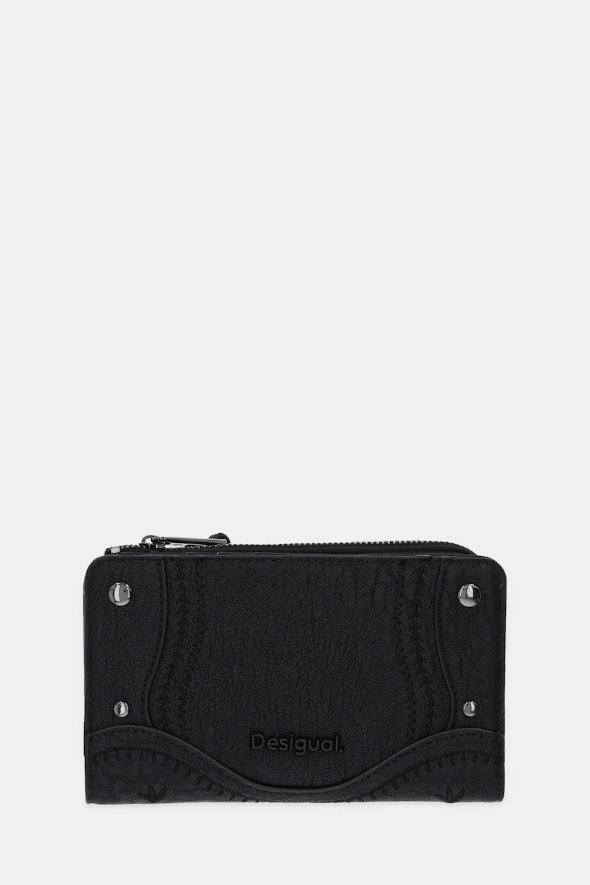 Πορτοφόλι Desigual EMBRO PATCH EMMA BLA χρώμα: μαύρο, 25WAYP17