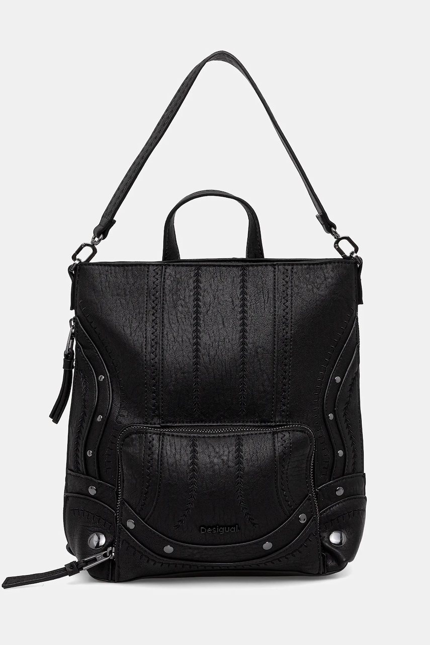 Σακίδιο πλάτης Desigual EMBRO PATCH PRETORIA χρώμα: μαύρο, 25WAKP24