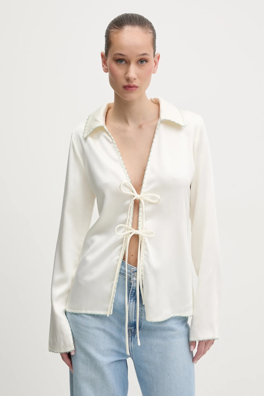 Μπλουζάκι Desigual ERIS χρώμα: μπεζ, 25SWBW08
