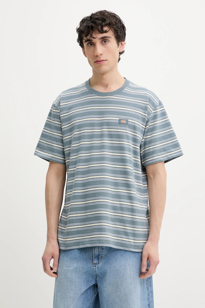 Βαμβακερό μπλουζάκι Dickies ανδρικό, χρώμα: γκρι, DK0A4Z8SG701