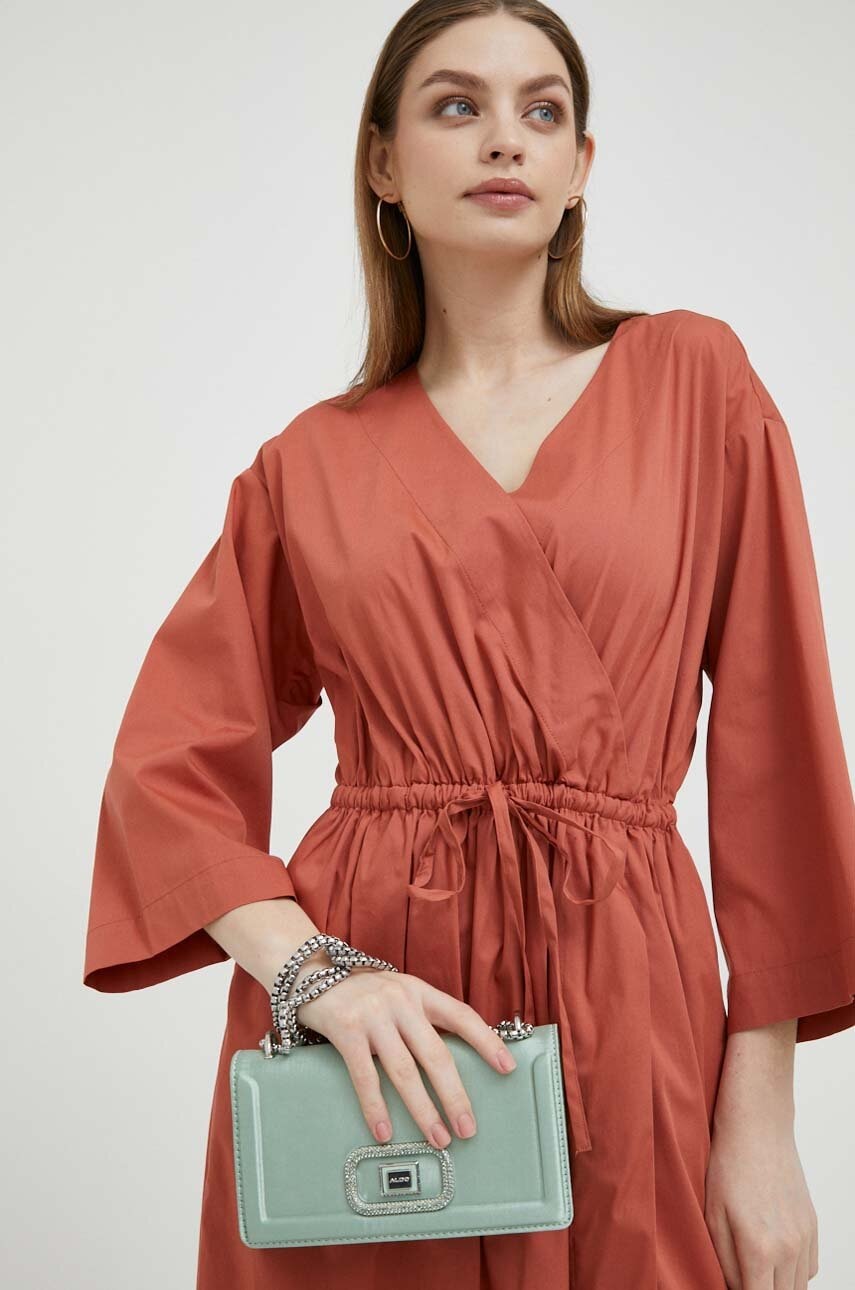 Φόρεμα DKNY χρώμα: πορτοκαλί
