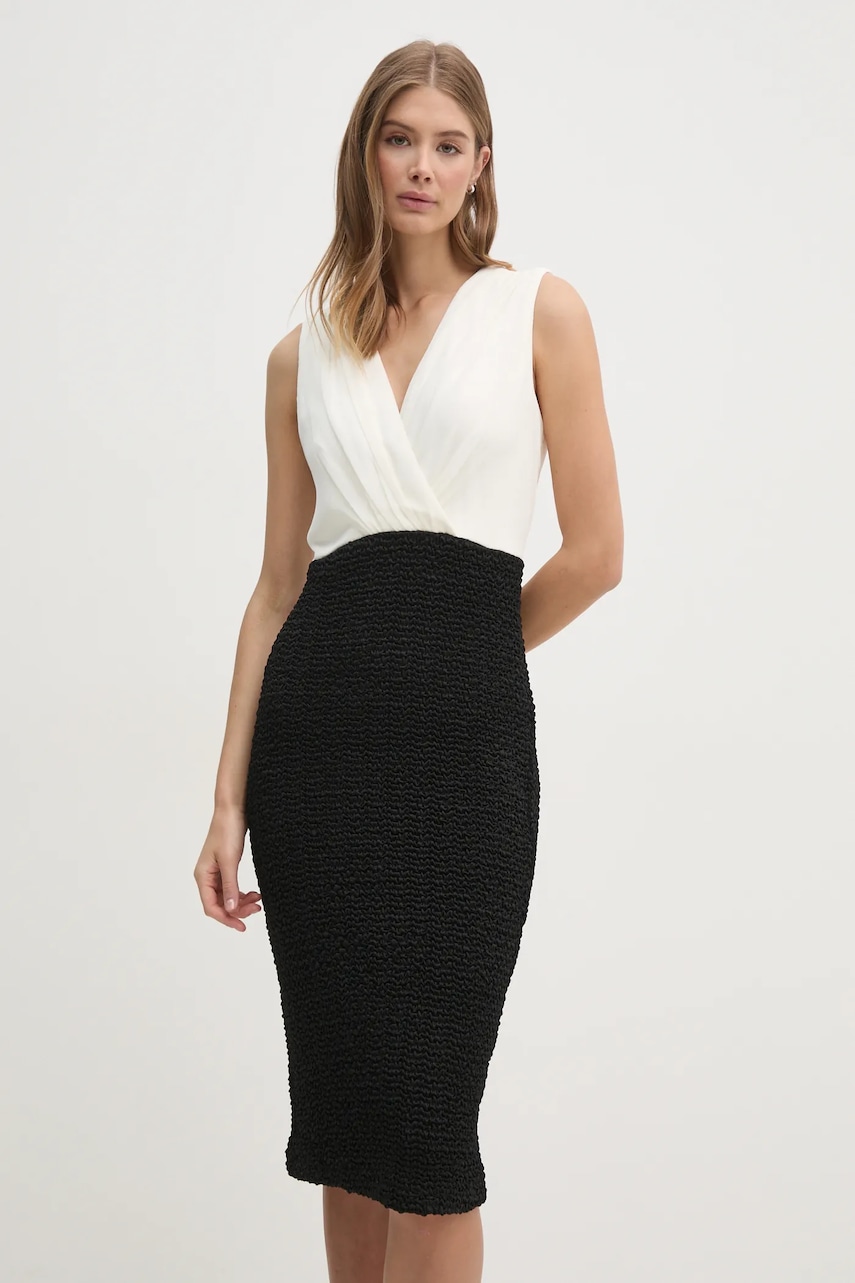 Φόρεμα Dkny χρώμα: μπεζ, DD4KWD80