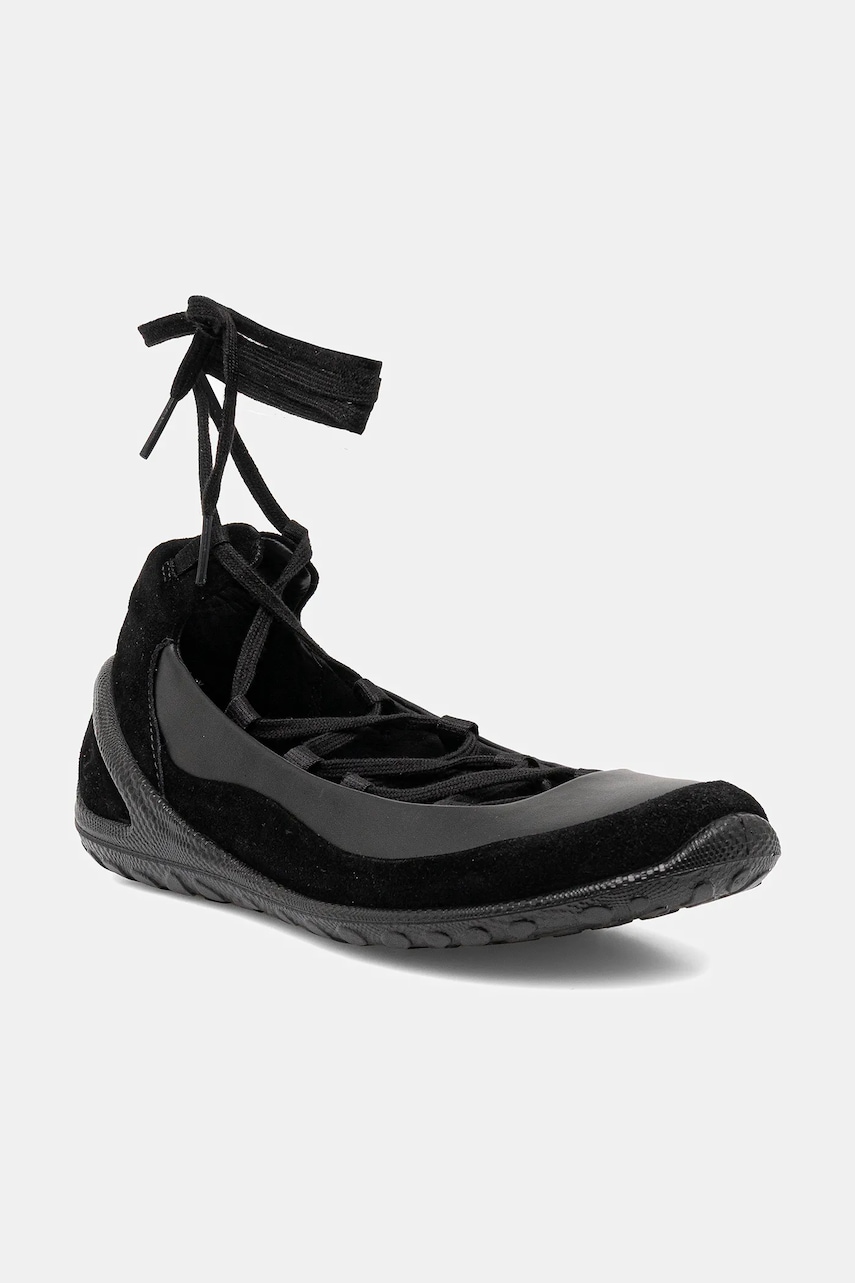 Δερμάτινες μπαλαρίνες Ecco BIOM Lite Lace-Up χρώμα: μαύρο, 802453-51052