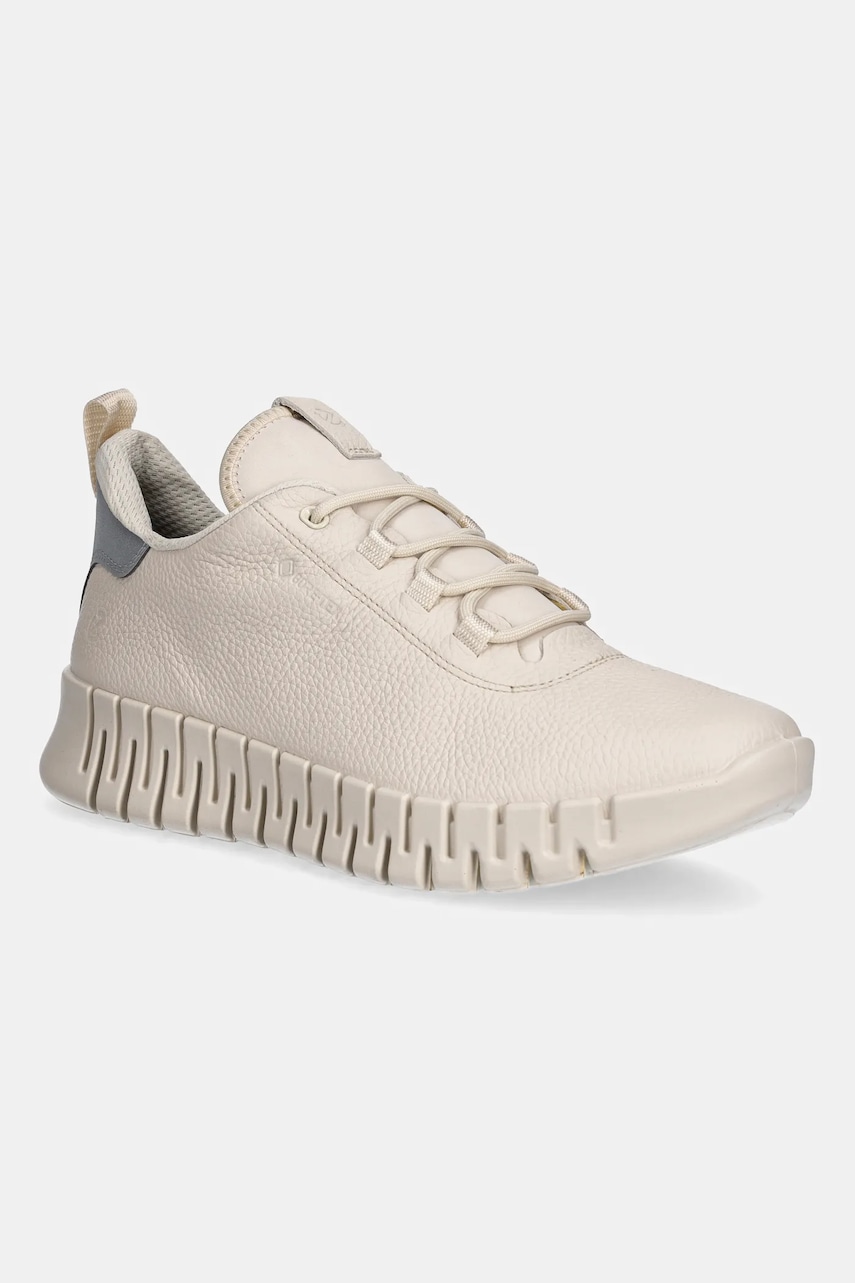 Δερμάτινα αθλητικά παπούτσια Ecco Gruuv Sneaker Lea Gtx χρώμα: άσπρο, 218233-01378