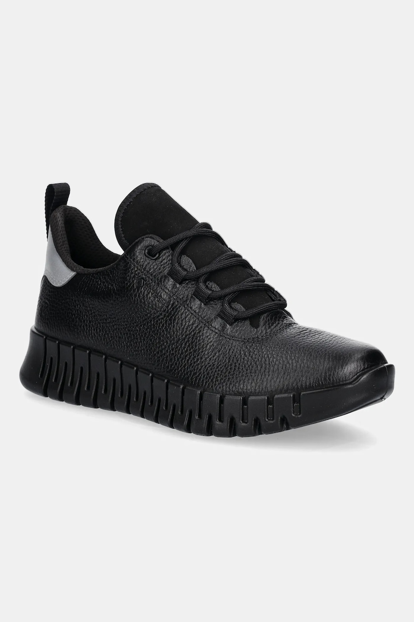 Δερμάτινα αθλητικά παπούτσια Ecco Gruuv Sneaker Lea Gtx χρώμα: μαύρο, 218233-01001