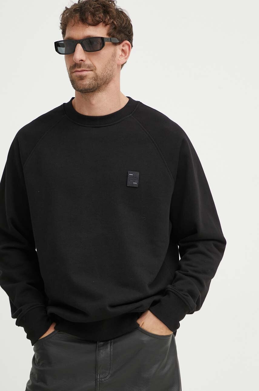 Βαμβακερή μπλούζα Filling Pieces χρώμα: μαύρο
