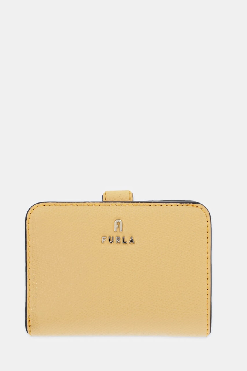 Δερμάτινο πορτοφόλι Furla γυναικείο, χρώμα: κίτρινο, WP00315 ARE000 3592S