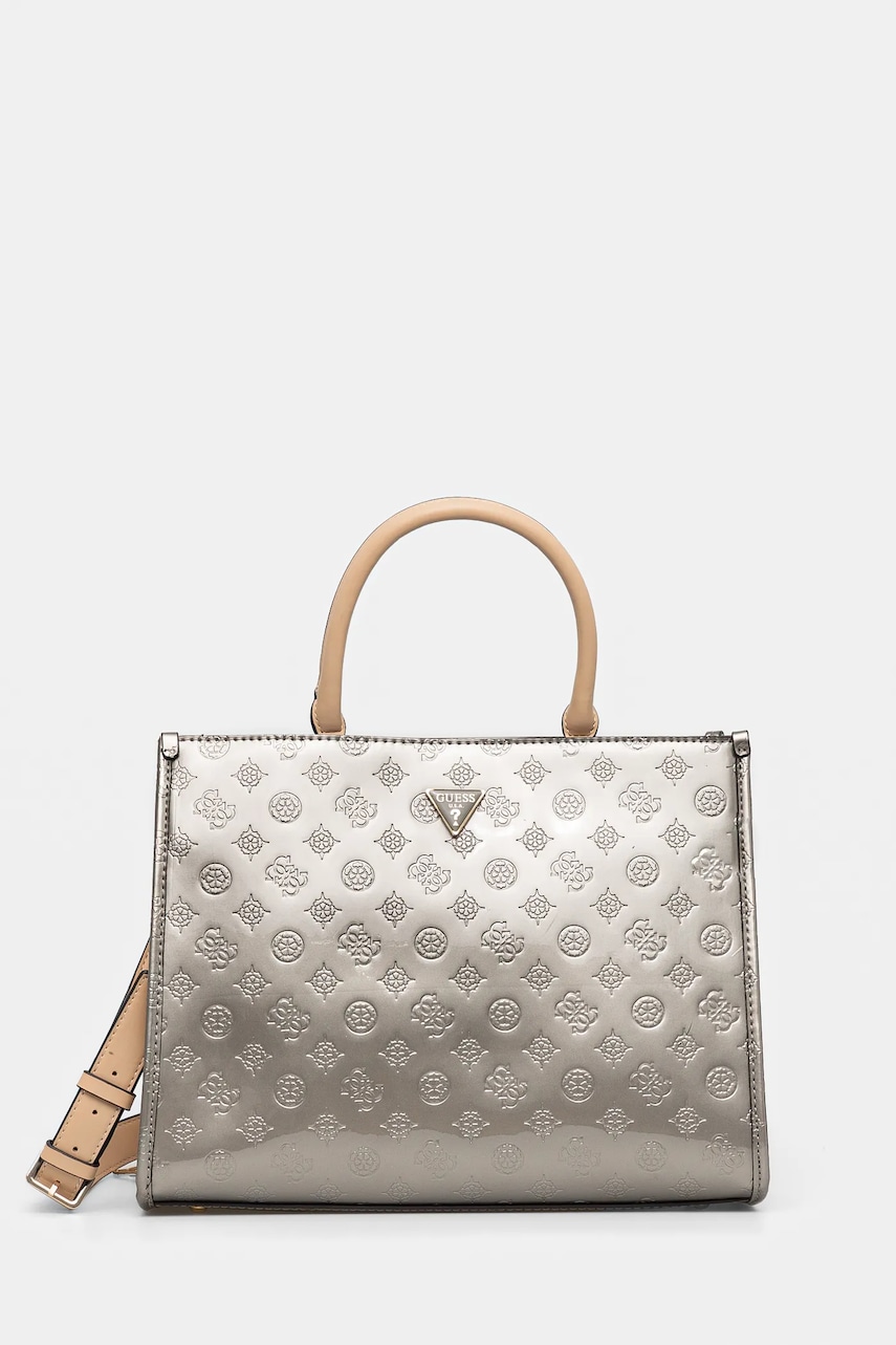Τσάντα Guess ARNELA χρώμα: ασημί, HWTV94 96220