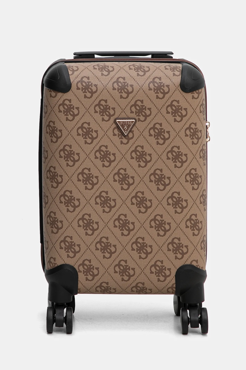 Βαλίτσα Guess BERTA χρώμα: μπεζ, TWOB86 88983