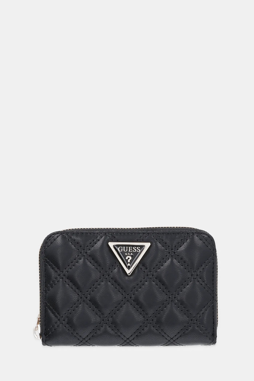 Πορτοφόλι Guess GIULLY χρώμα: μαύρο, SWQG87 48140