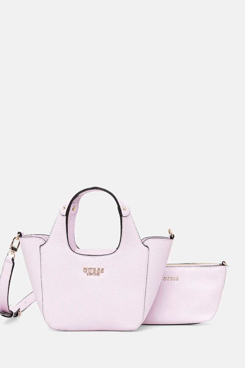 Τσάντα Guess HELINA χρώμα: ροζ, HWBG96 40750