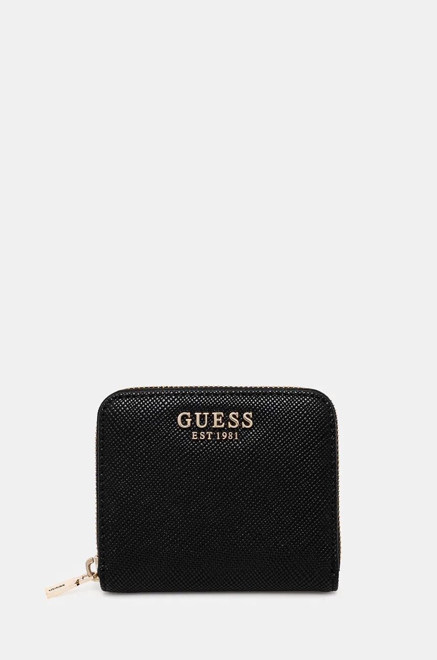 Πορτοφόλι Guess LAUREL χρώμα: μαύρο, SWZG85 00137