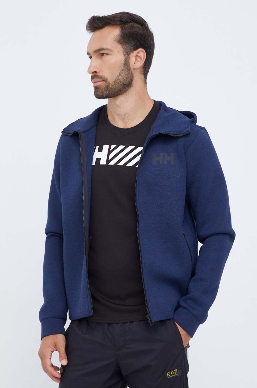 Αθλητική μπλούζα Helly Hansen Hydropower Ocean 2.0 χρώμα: ναυτικό μπλε, με κουκούλα, 34264.