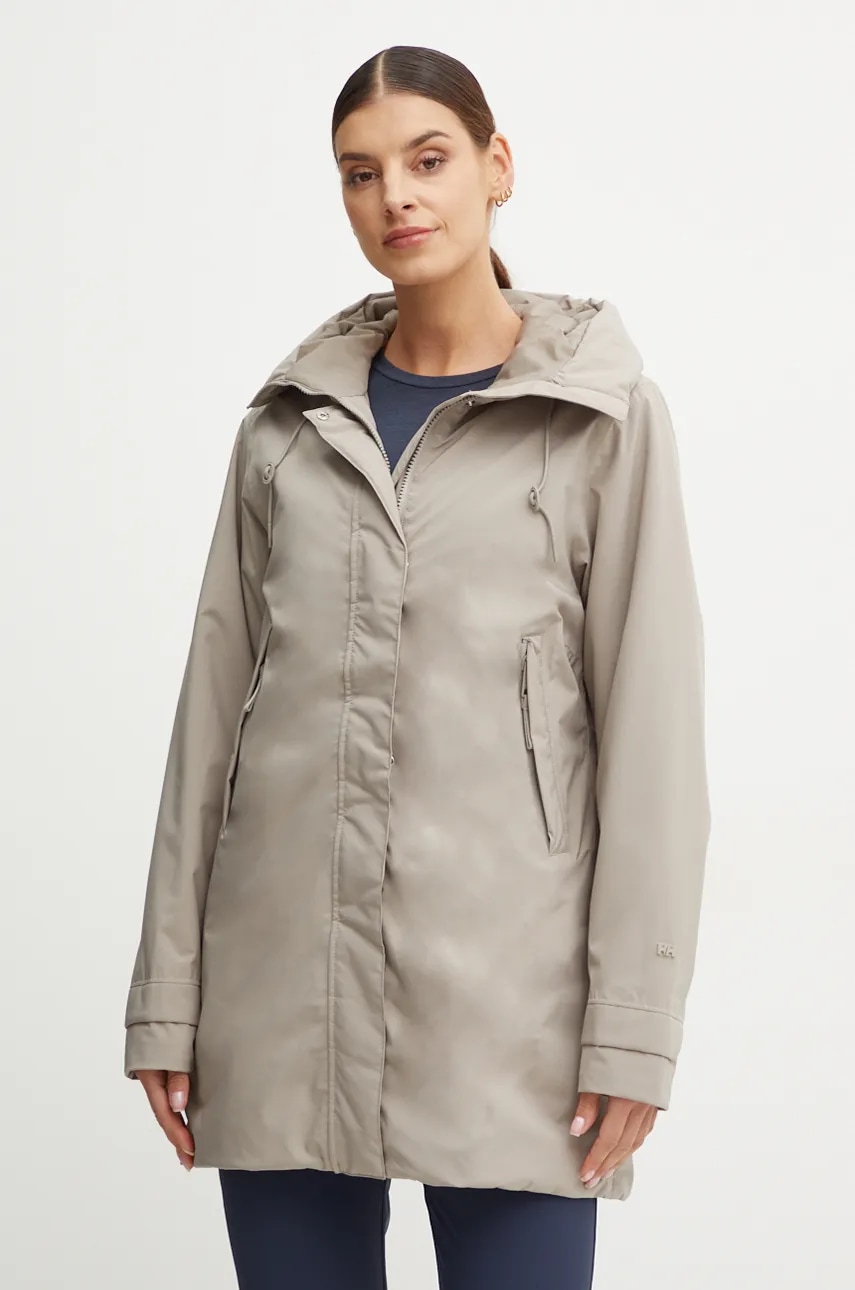 Μπουφάν Helly Hansen VICTORIA INS MID RAIN χρώμα: γκρι, 54101