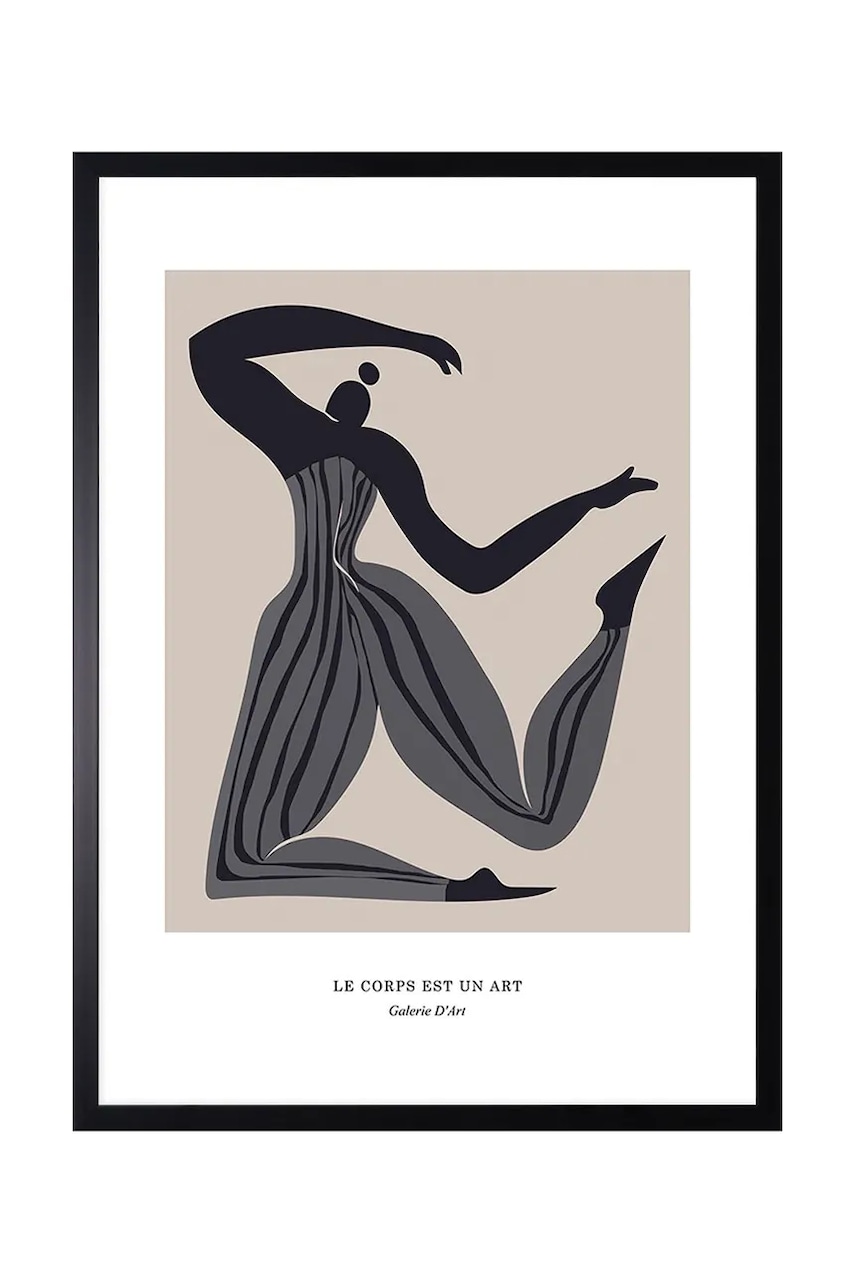 Διακοσμητικό τοίχου σε κορνίζα home & lifestyle abstract woman shape no.1 50 x 70 cm χρώμα: πολύχρωμο