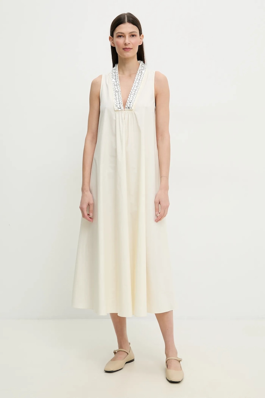 Φόρεμα ISABELLE BLANCHE χρώμα: μπεζ, IS25SS-A056-T012