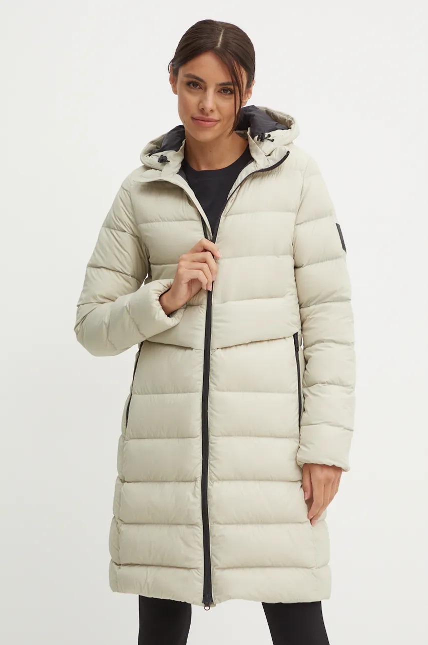 Μπουφάν με επένδυση από πούπουλα Jack Wolfskin χρώμα: γκρι