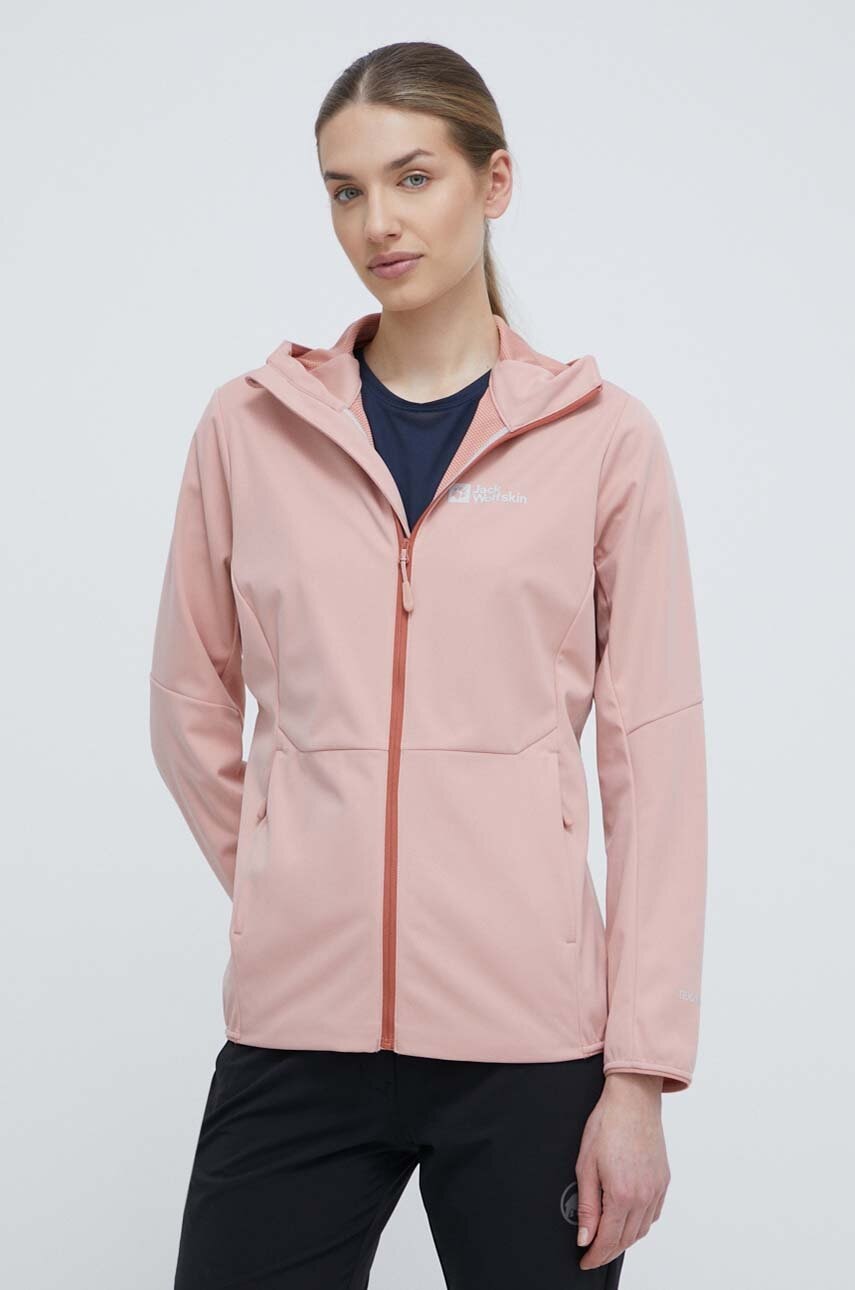 Μπουφάν Jack Wolfskin Feldberg Hoody χρώμα: ροζ, 1306863