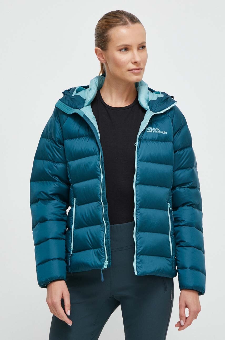 Πουπουλένιο αθλητικό μπουφάν Jack Wolfskin Nebelhorn χρώμα: τιρκουάζ