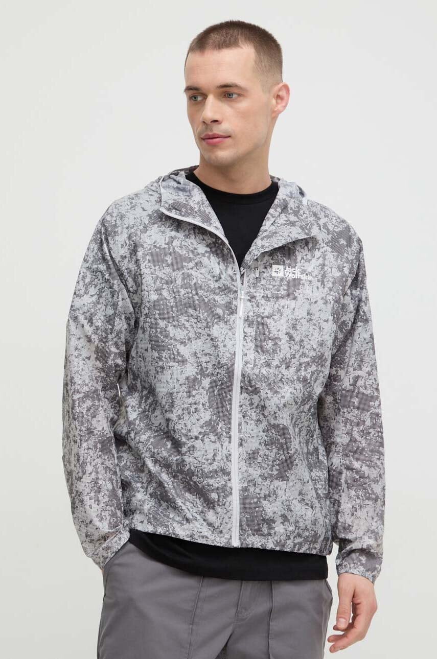 Μπουφάν Jack Wolfskin Prelight Wind χρώμα: γκρι