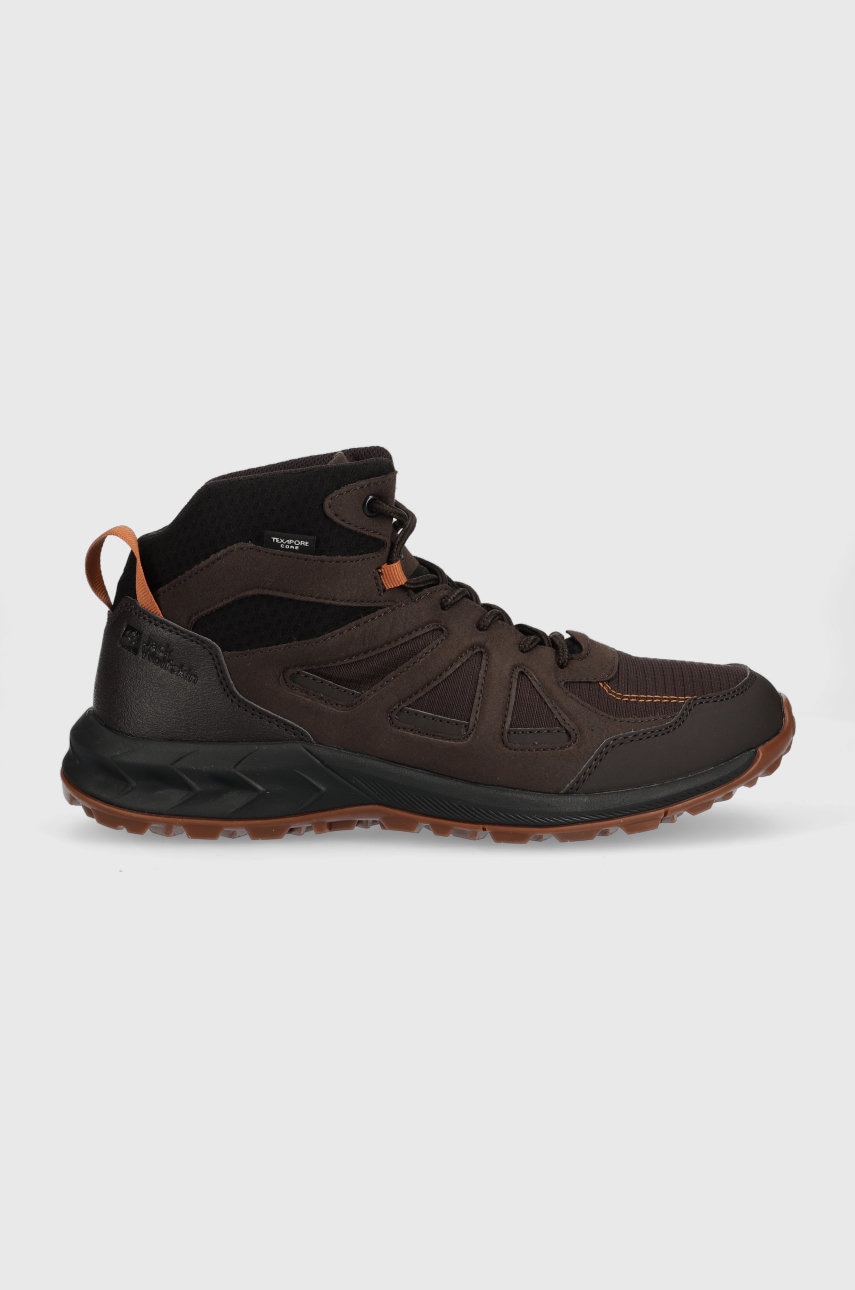 Παπούτσια Jack Wolfskin Woodland 2 Texapore Mid χρώμα: καφέ