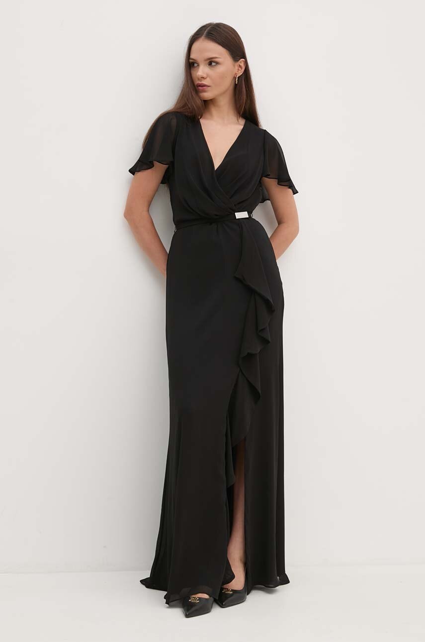 Φόρεμα Lauren Ralph Lauren χρώμα: μαύρο, 253909447