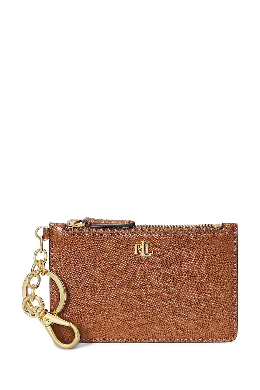 Δερμάτινο πορτοφόλι Lauren Ralph Lauren χρώμα: καφέ, 432966789