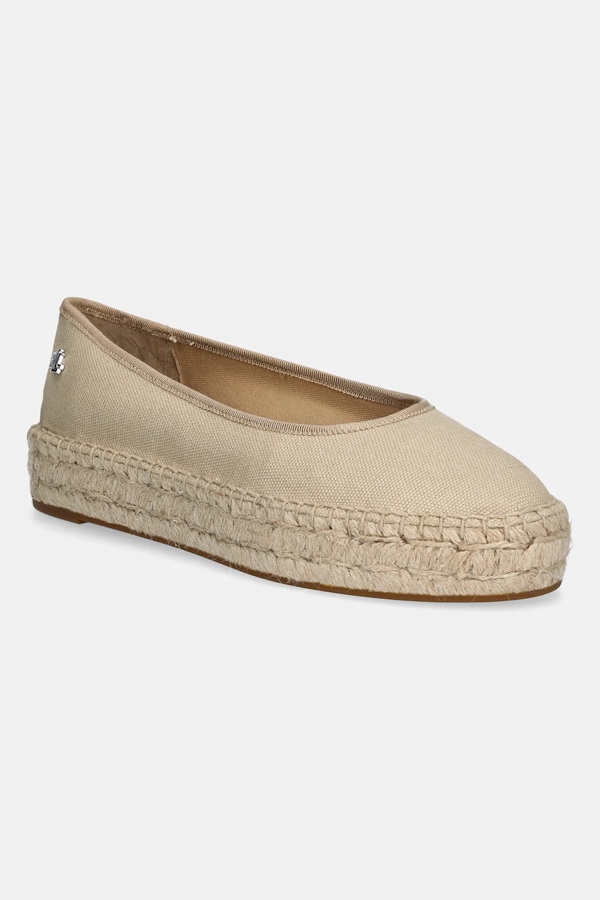 Εσπαντρίγιες Lauren Ralph Lauren Luize Ballet χρώμα: μπεζ, 802959187008
