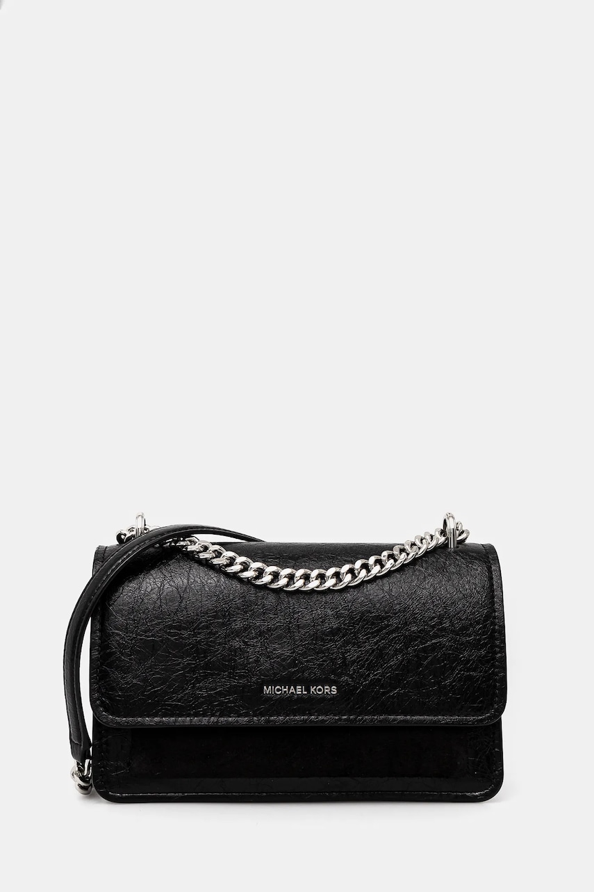 Δερμάτινη τσάντα MICHAEL Michael Kors χρώμα: μαύρο, 30F4SC7L3O