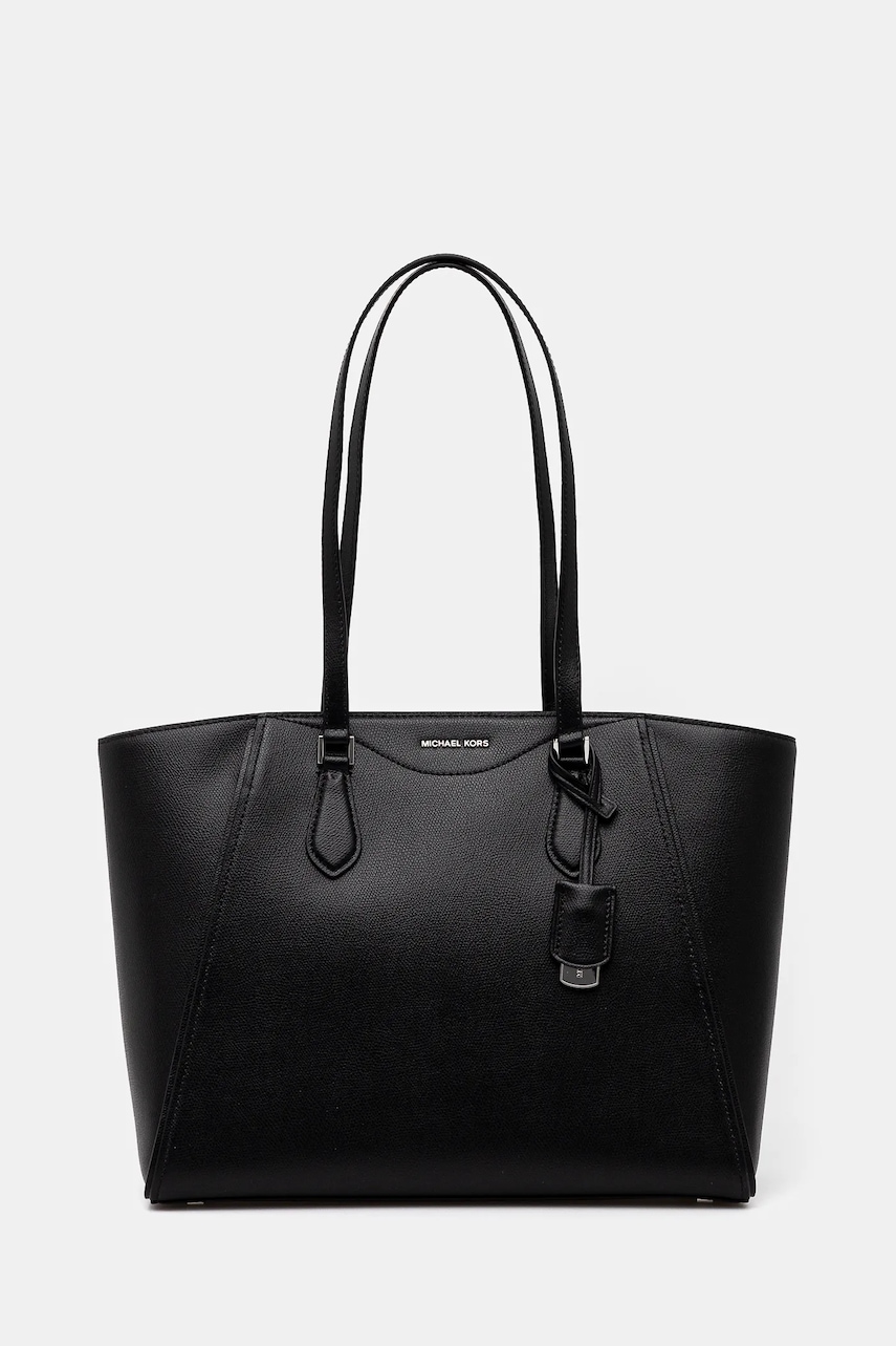 Δερμάτινη τσάντα MICHAEL Michael Kors χρώμα: μαύρο, 30F4STBT7L