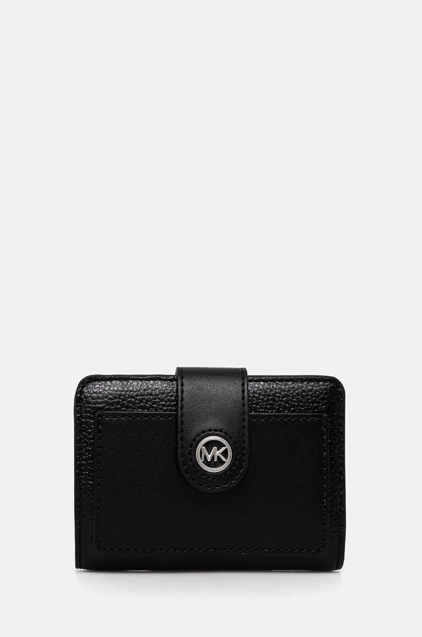 Δερμάτινο πορτοφόλι MICHAEL Michael Kors γυναικείο, χρώμα: μαύρο, 32H3S0KD5L