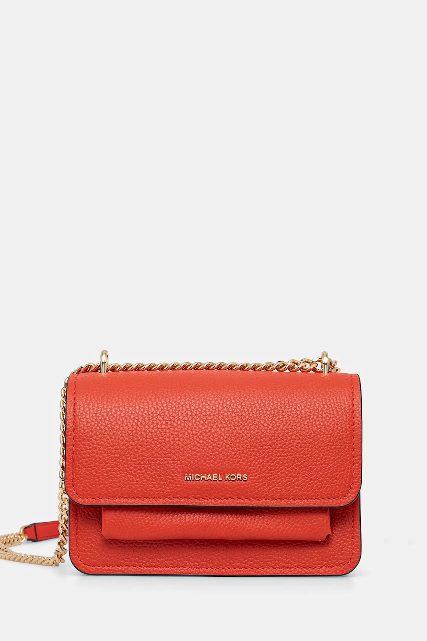 Δερμάτινη τσάντα MICHAEL Michael Kors χρώμα: κόκκινο, 32T4GC7C1T